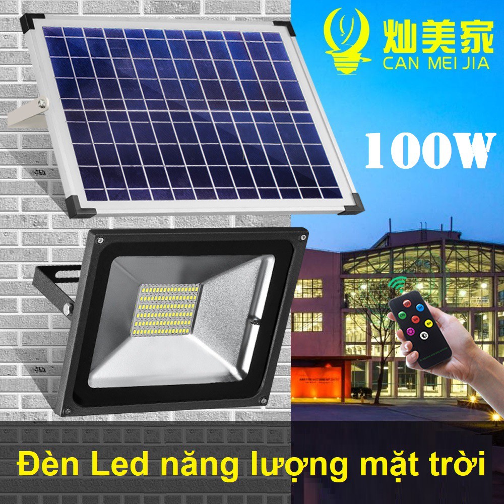 Đèn năng lượng mặt trời led pha công suất 100W - Đèn pha LED 100W
