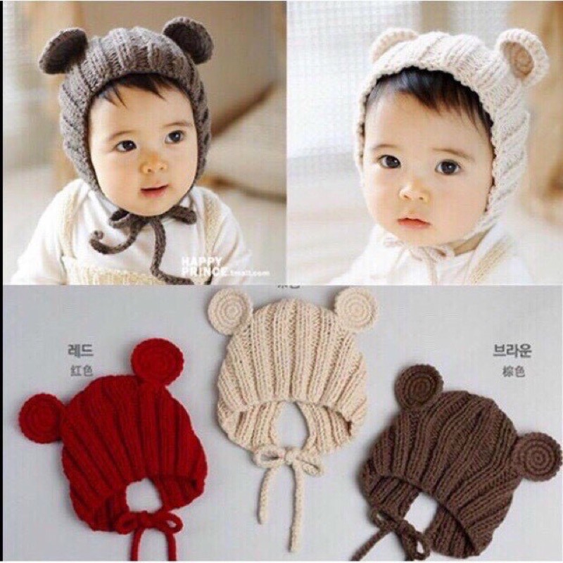 Mũ len gấu cho bé mã 2938