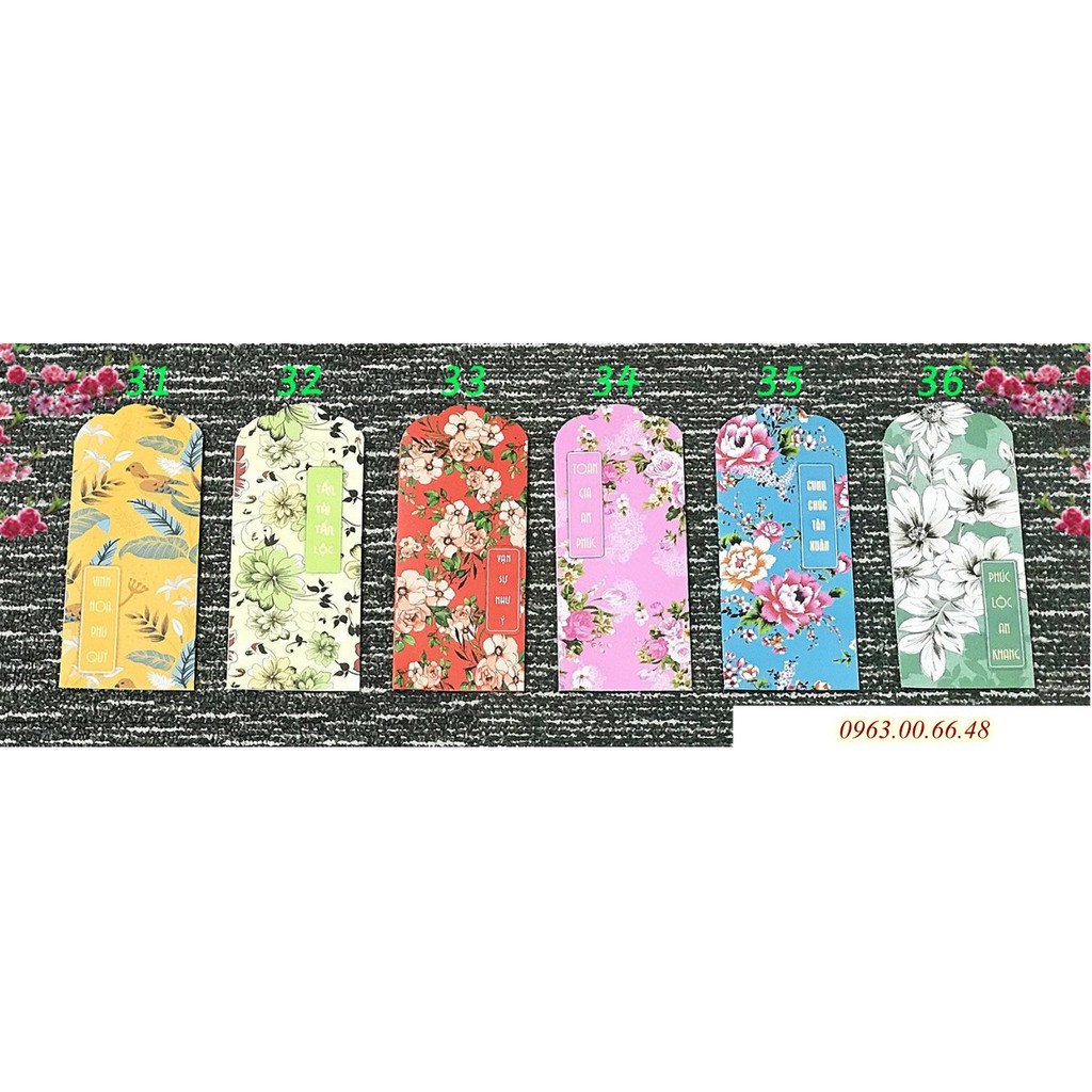 Bộ 100 bao Lì xì nhiều mẫu TRÂU, giấy đẹp. Nhớ lấy mã hoàn xu nhé!