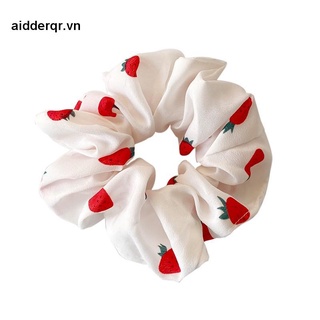 🌸🌸Dây buộc tóc, cột tóc vải scrunchies quả dâu siêu đẹp