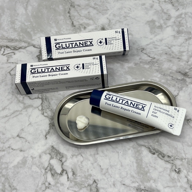 Kem phục hồi làm trắng sáng mờ đốm nâu GLUTANEX CICA CREAM Post Laser Repair Cream Nexus Pharma tube 50g