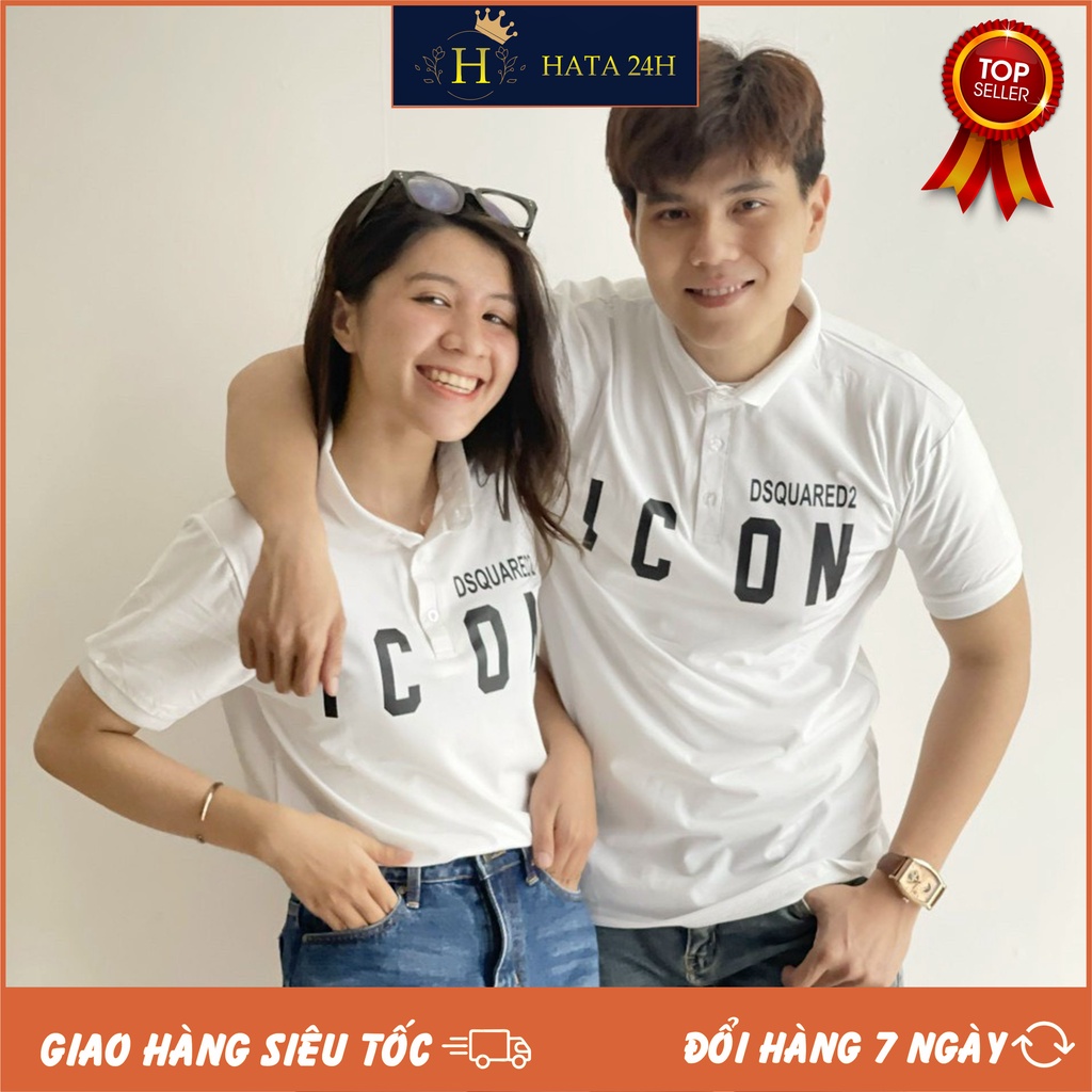 Áo Thun Nam Nữ Vải Polo Cao Cấp Icon DSQUARED2 236 Cổ Bẻ Thấm Hút Mồ Hôi Siêu Thời Trang