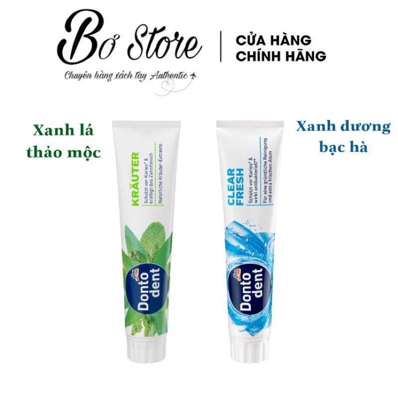 [NỘI ĐỊA ĐỨC] Kem đánh răng Dontodent làm sạch răng bảo vệ men răng hơi thở thơm mát, 125ml