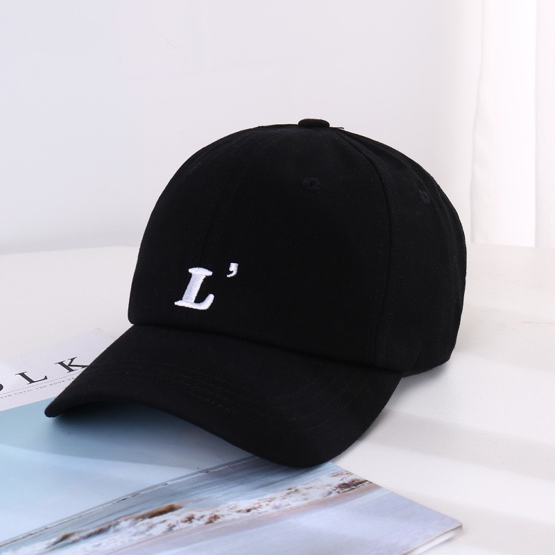 Mũ Lưỡi Trai Nón Kết Nhung Cao Cấp Thêu Chữ L 450 Phong Cách Ulzzang Form Unisex Nam Nữ - Hazo