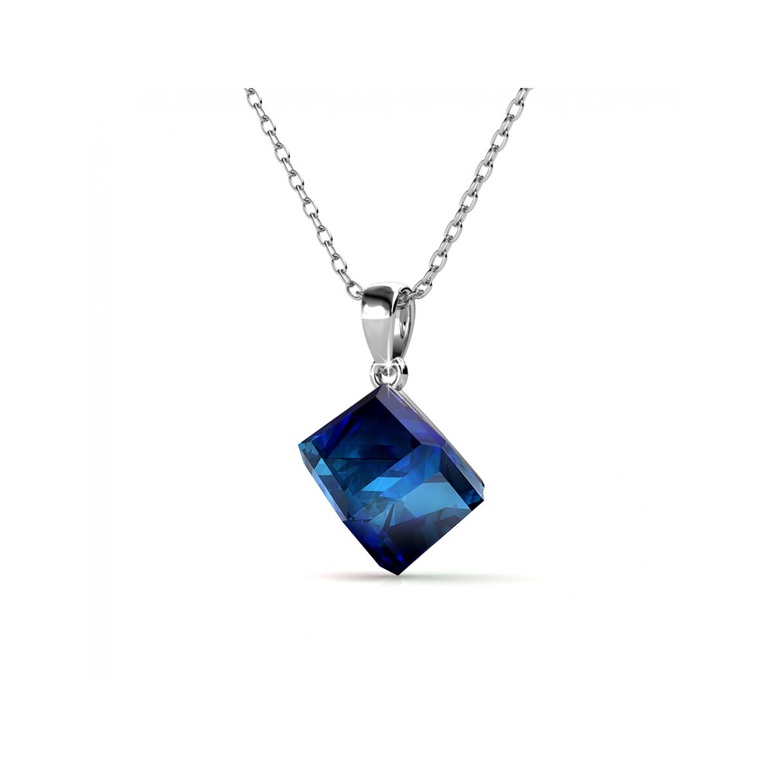DÂY CHUYỀN SQUARE BLUE SWAROVSKI 925 - 11031D