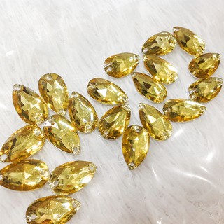 Hạt cườm đá anrylic đính áo hình giọt nước size 1.7 cm