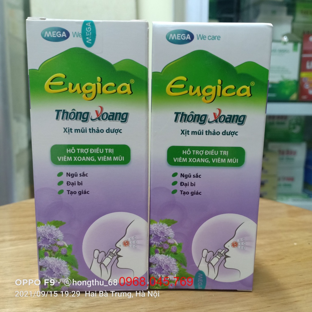 Thông xoang Eugica xịt mũi thảo dược chai 15ml