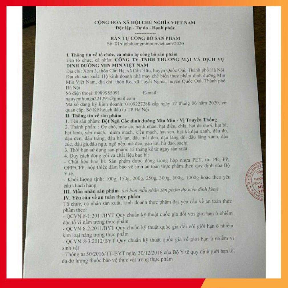 Ngũ Cốc Lợi Sữa Min Min 30 loại hạt chuyên dành cho mẹ sau sinh - Ngũ cốc Dinh dưỡng Min Min lợi sữa