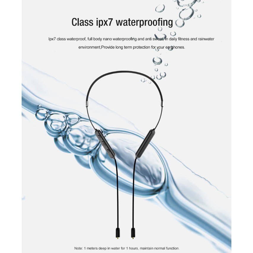 Dây bluetooth dành cho tai nghe trn,chuẩn 0.75mm,aptx,kháng nước tiêu chuẩn ipx7