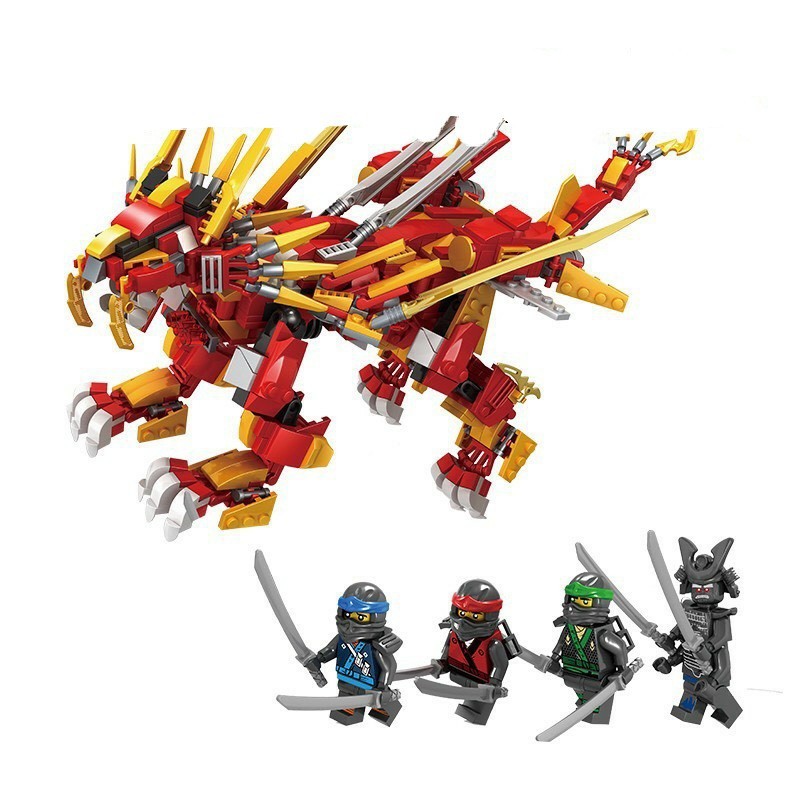 Đồ chơi lắp ráp Lego NinjaGo - Sư tử lửa của đội Ninja - LEDUO 76012 - Ninja Thunder Swordman - Xếp hình nhân vật cho bé