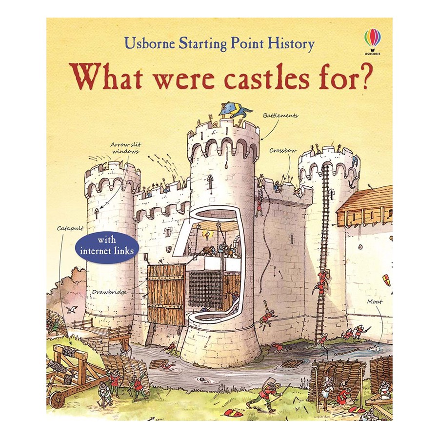 Sách Usborne Khoa học Lịch sử WHAT WERE CASTLES FOR? từ 10 tuổi