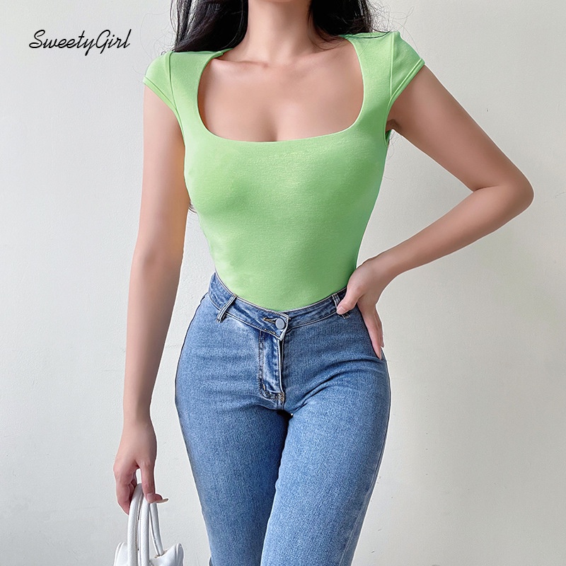Áo Liền Quần Sát Nách Cổ Chữ U Màu Trơn Thời Trang 2022 Cho Nữ | BigBuy360 - bigbuy360.vn
