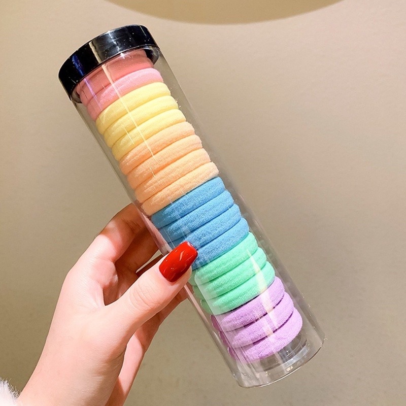 Bộ 20 Dây Buộc Tóc Co Giãn Cao Phong Cách Hàn Quốc Cho Nữ