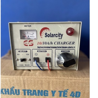 Sạc bình ắc quy 6V-12V 10Ah Solarcity