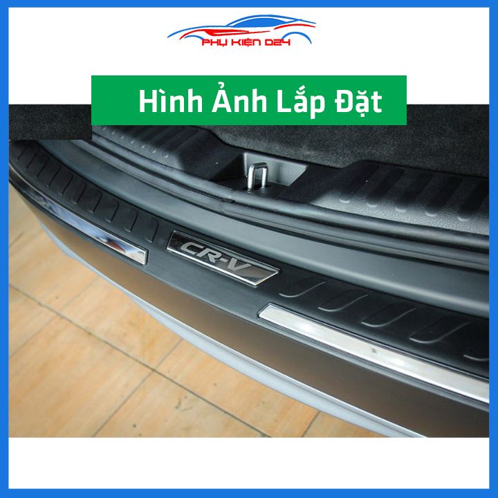Ốp chống trầy cốp ngoài nhựa đen CRV 2019-2020-2021-2022-2023 hàng loại 1 dán cốp sau chống xước trang trí xe