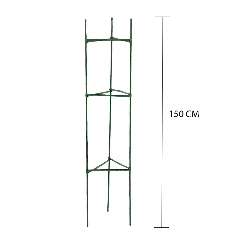 HomeBase SPRING Kệ để chậu cây 3 tầng DGH701 bằng thép phủ PVC của Thái Lan W1.1xD1.1xH150cm màu xanh lá cây