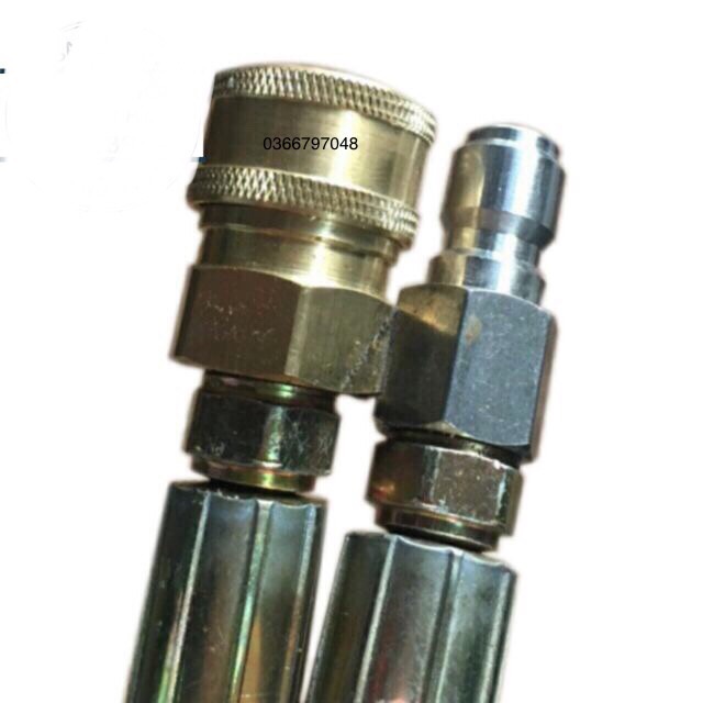 Dây rửa xe 3 lớp bố thép cao áp 15m+khớp nối nhanh 3\8