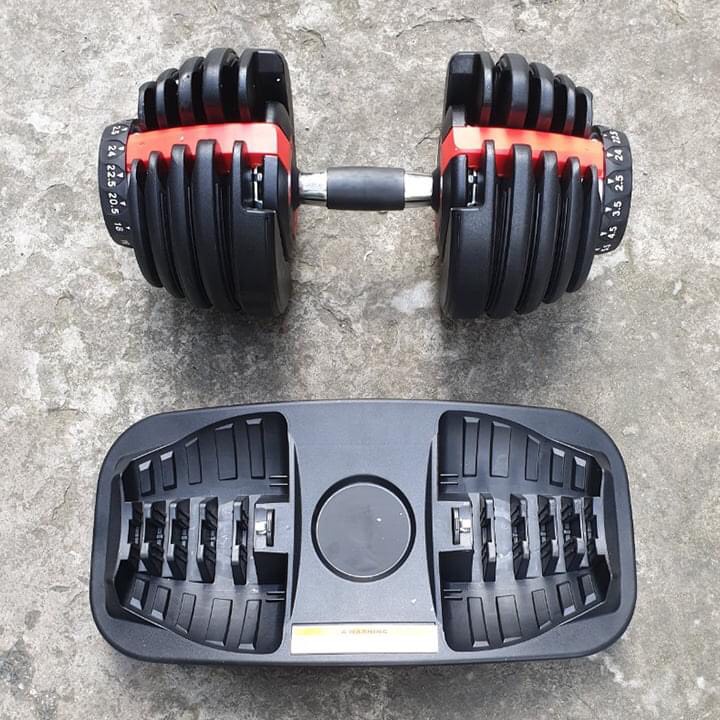 Bộ tạ tay Bowflex 552 điều chỉnh trọng lượng từ 2,2kg- 24kg gồm 2 quả, dụng cụ tập gym tại nhà