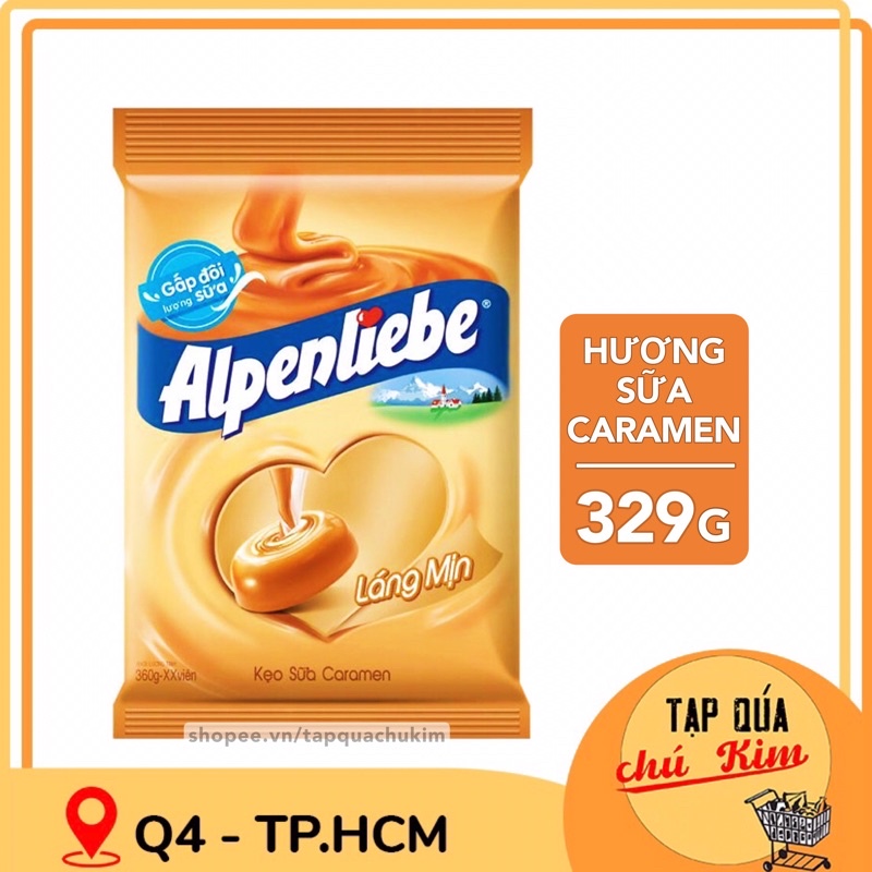 Kẹo ALPENLIEBE hương CARAMEN gói 329G caramel [tạp quá chú Kim]
