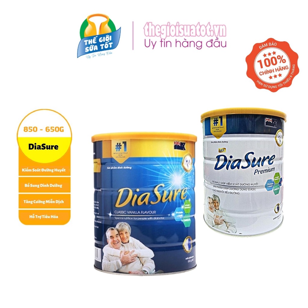 Sữa Diasure 850G - 650G - Dinh dưỡng dành cho người tiểu đường