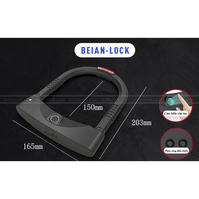 Khóa vân tay chữ U thông minh, chống trộm, chống nước Beian-Lock