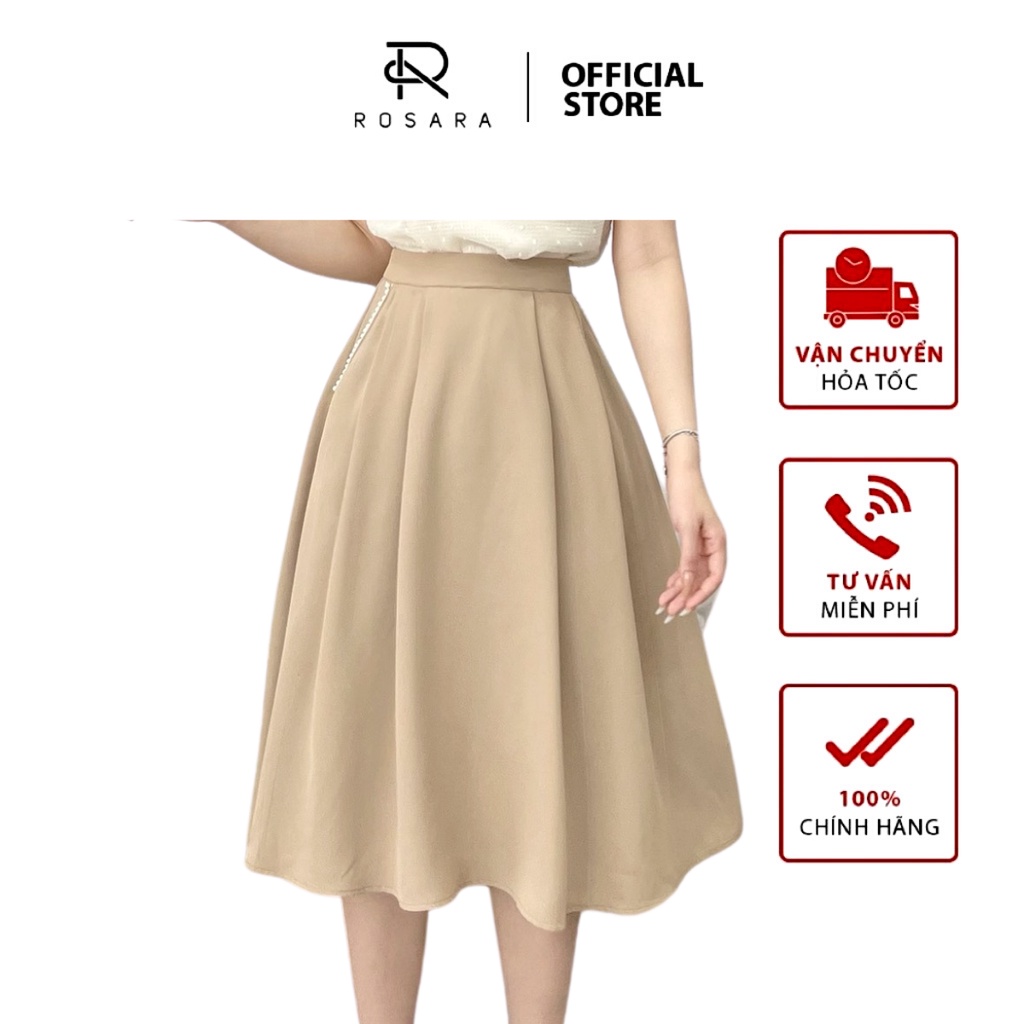 Chân váy công sở dáng A thời trang công sở nữ Rosara CV3