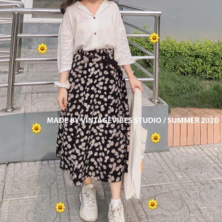 💖Chân Váy Hoa Nhí Dáng Dài Vintage - Chân Váy Hot Trend -Keli Store💖