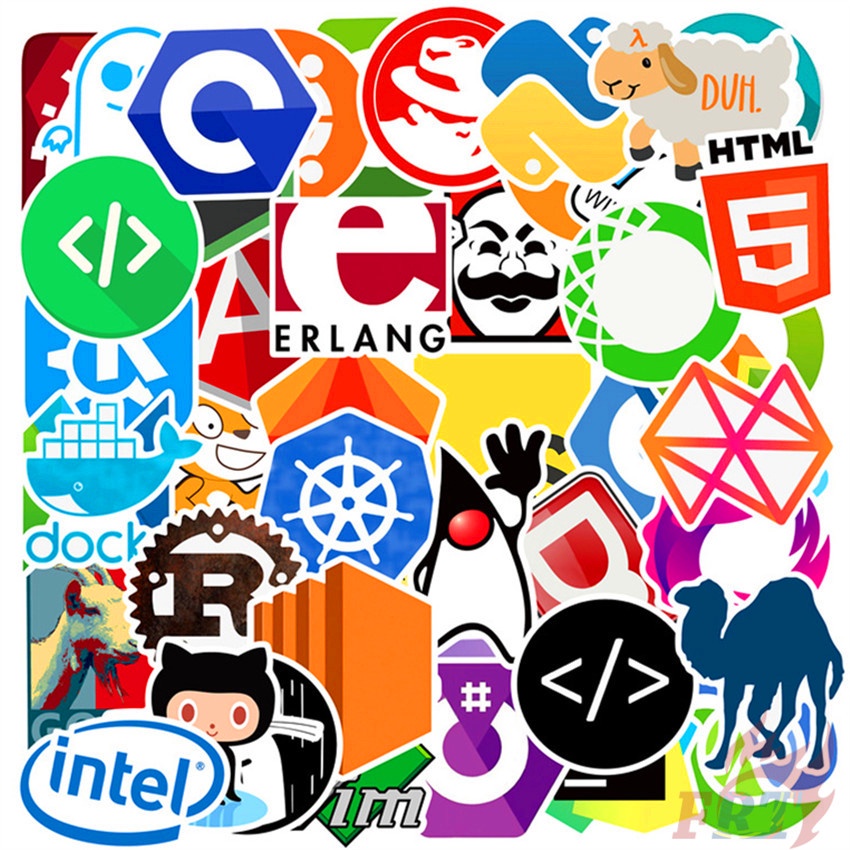 ❉ Logo Phần mềm Programmer. Java Mã Nghệ Thuật Loạt 01 Hình Dán ❉ Bộ 48 Miếng Dán Chống Thấm Nước Thời Trang