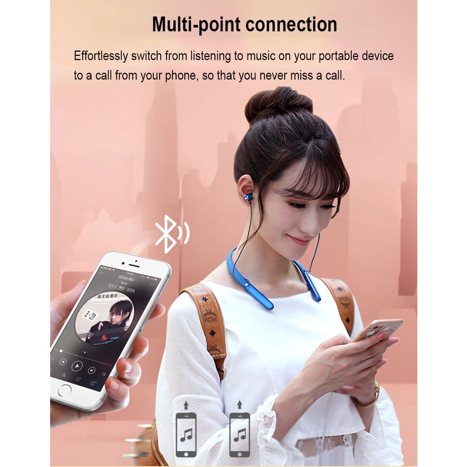 Tai Nghe Nhét Tai Không Dây Bluetooth 200BT Thiết Kế Thời Trang Chất Lượng Cao