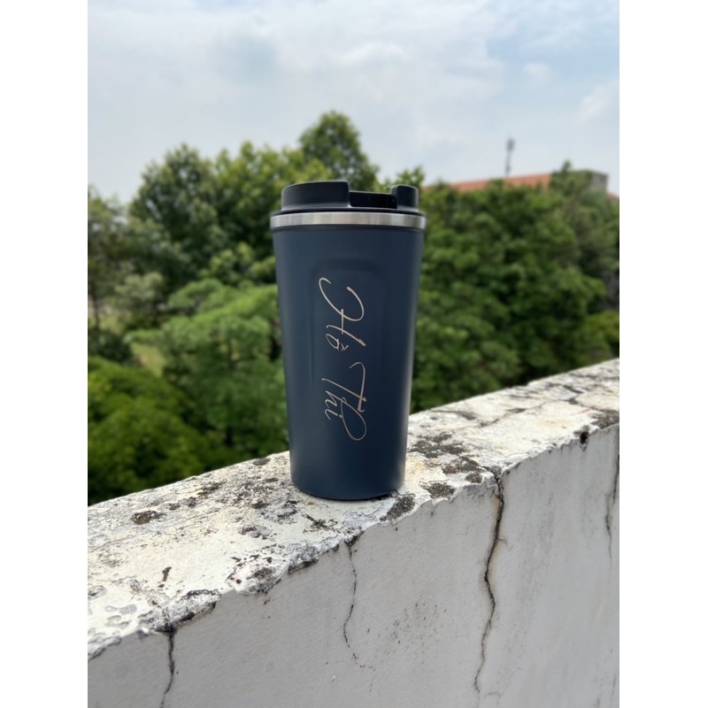 Ly Coffee Giữ Nhiệt inox 304 Xanh Navy Cao Cấp - Cốc Giữ Nhiệt Coffee Holic - Ly Coffee Khắc Tên - Feeling.vn