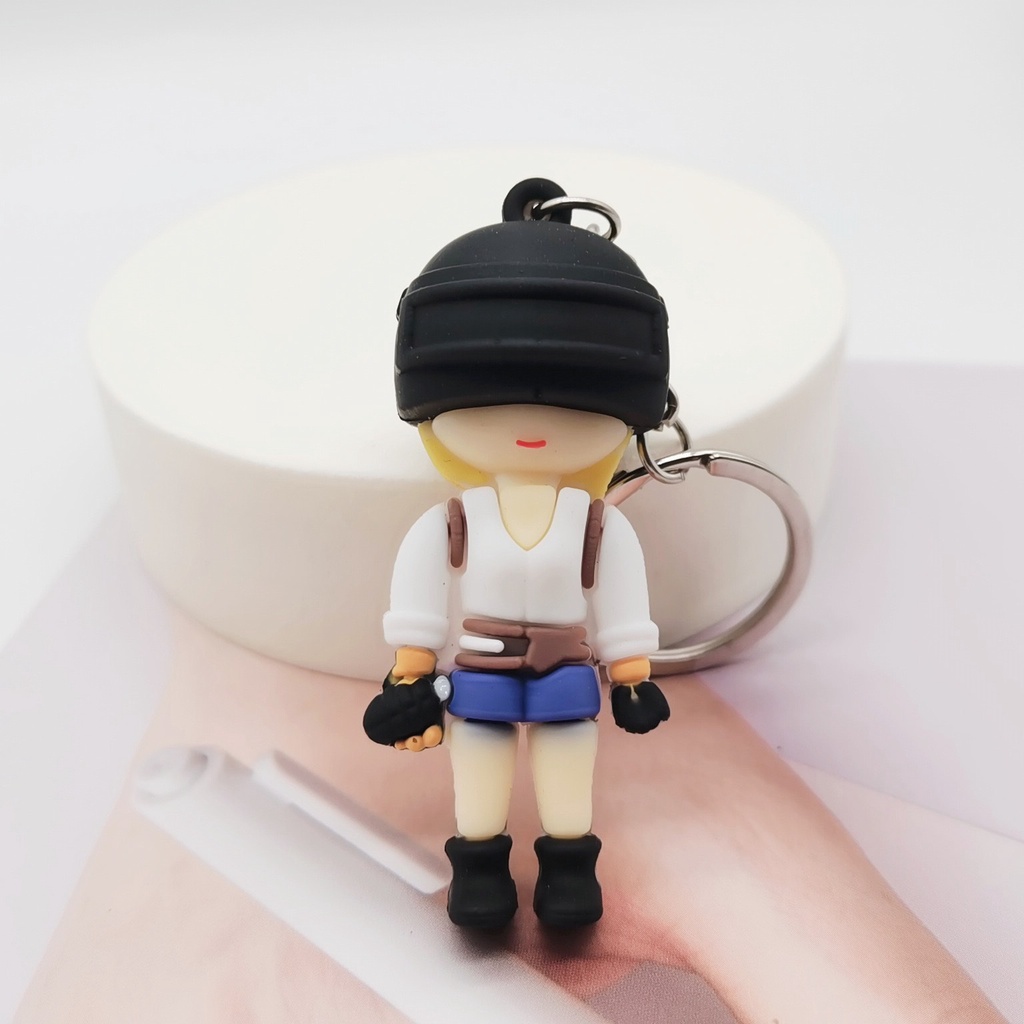 Móc khoá couple pug hoạt hình dễ thương dùng làm treo balo