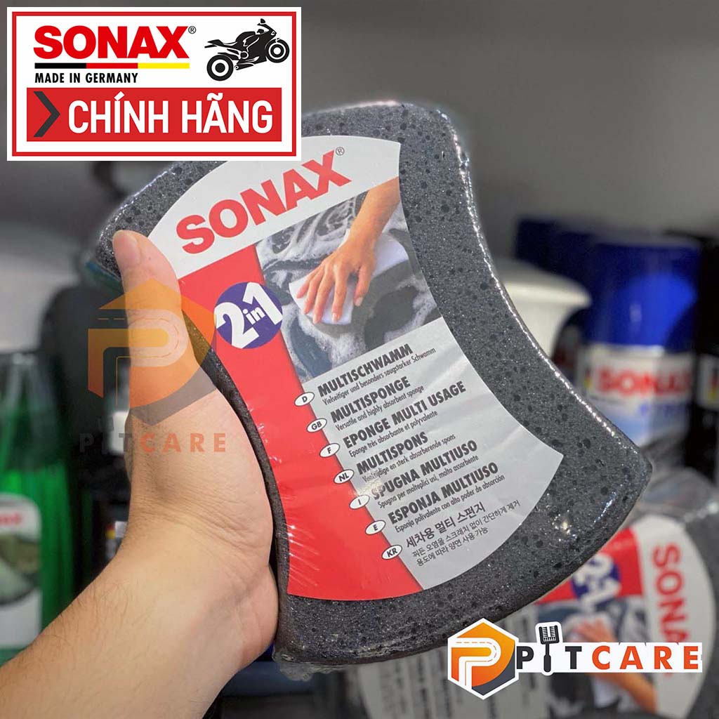 Bọt Biển Rửa Xe Sonax 2in1 Multisponge 428000 Tạo Bọt Rửa Xe Bản To Dễ Sử Dụng