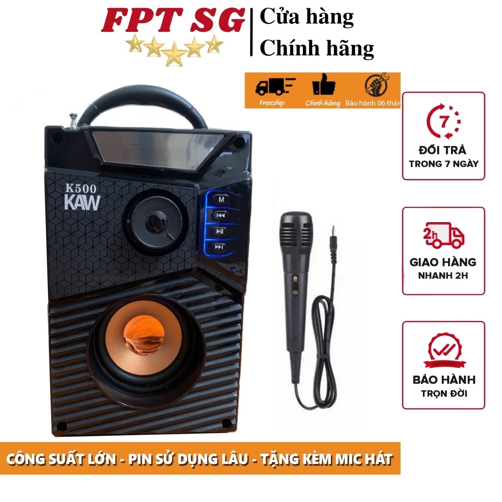 Loa Công Suất Lớn A300 Hozito Cao Cấp Version 2020 + TẶNG MIC HÁT, Loa Hat Karaoke Bluetooth Cầm Tay - HÀNG NHẬP KHẨU
