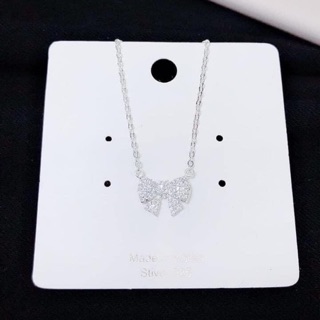 Dây chuyền bạc ta bạc 925 hình nơ