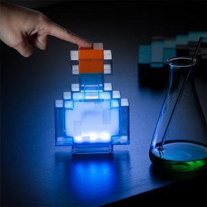 Đồ chơi minecraft , khối đèn Minecraft, đuốc cầm tay, đèn đá đỏ, kim cương, bình thuốc phát sáng