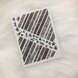 Sticker dán móng hình da beo