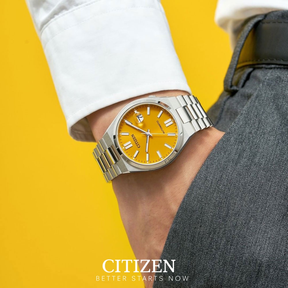 Đồng Hồ Nam Citizen Dây Kim Loại Máy Cơ-Automatic NJ0150-81Z - Mặt Vàng