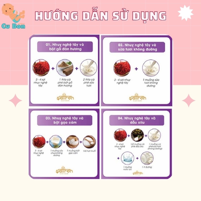 [Hàng Loại 1] Saffron Nhuỵ Hoa Nghệ Tây Loại 1 Hàng Đức Nội Địa Tiêu Chuẩn Châu Âu 1 Gram/ Túi Chất Lượng Cao