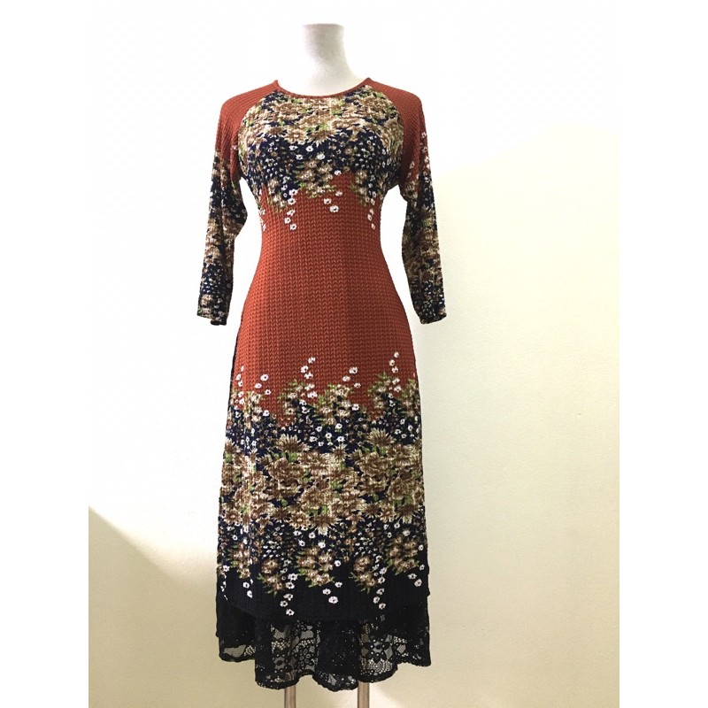 Đầm váy cách tân dáng xoè trung niên