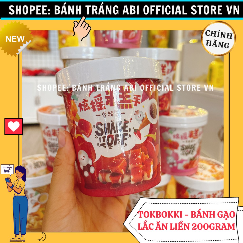 BÁNH GẠO TOKBOKKI LẮC SHAKE OFF MIX 3 VỊ ĂN LIỀNCỐC 140g