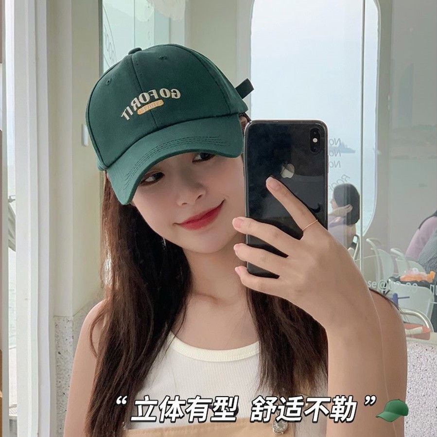 Jiashucheng Mũ Lưỡi Trai Thêu Chữ Phong Cách Hàn Quốc Thời Trang Mùa Hè Mới Cho Nữ
