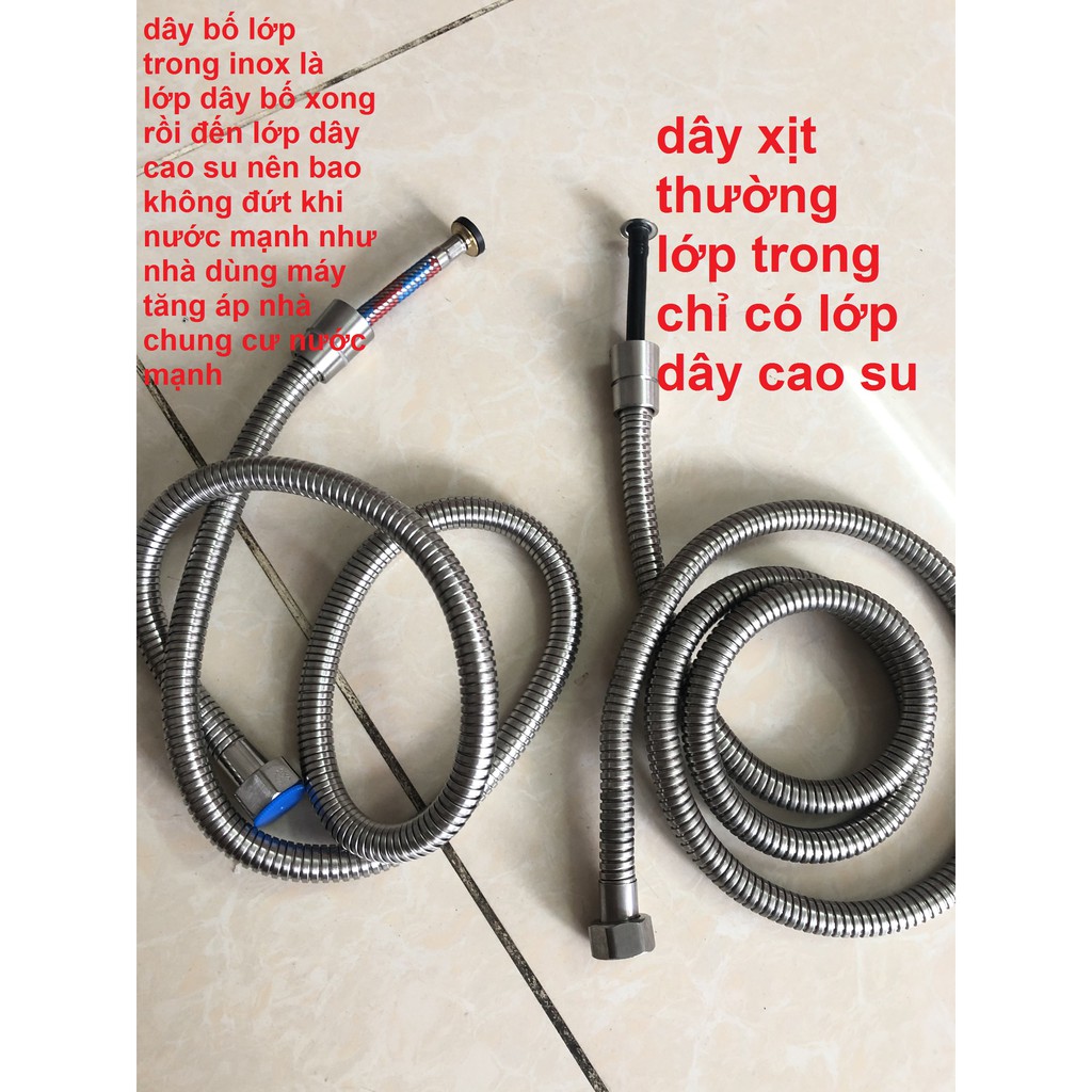 {dây bố 3 lớp} Dây xịt vệ sinh dây sen không bị đứt đặc biệt dành cho nhà nước mạnh Dây xịt vệ sinh bằng inox 304