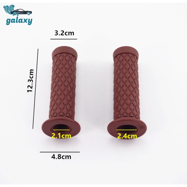 Bộ 2 cùm tay lái cao su 7/8&quot; 22mm màu cafe dành cho xe máy