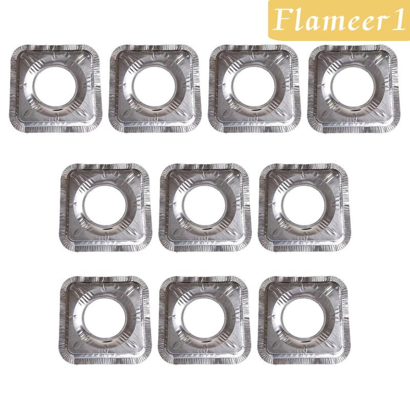 [flameer1] Set 10 Vỏ Bọc Bếp Ga Bằng Lá Nhôm Dễ Lau Chùi