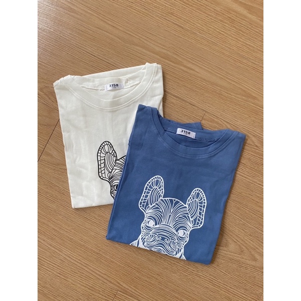Áo Thun Cotton Khô Hình Chó 2 Mặt Bassic