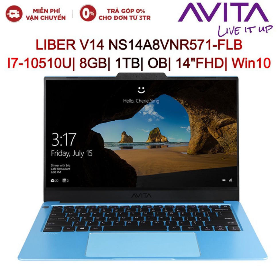 Laptop Avita LIBER V14 NS14A8VNR571-ABB i7-10510U| 8GB| 1TB| 14"FHD|OB| Win10