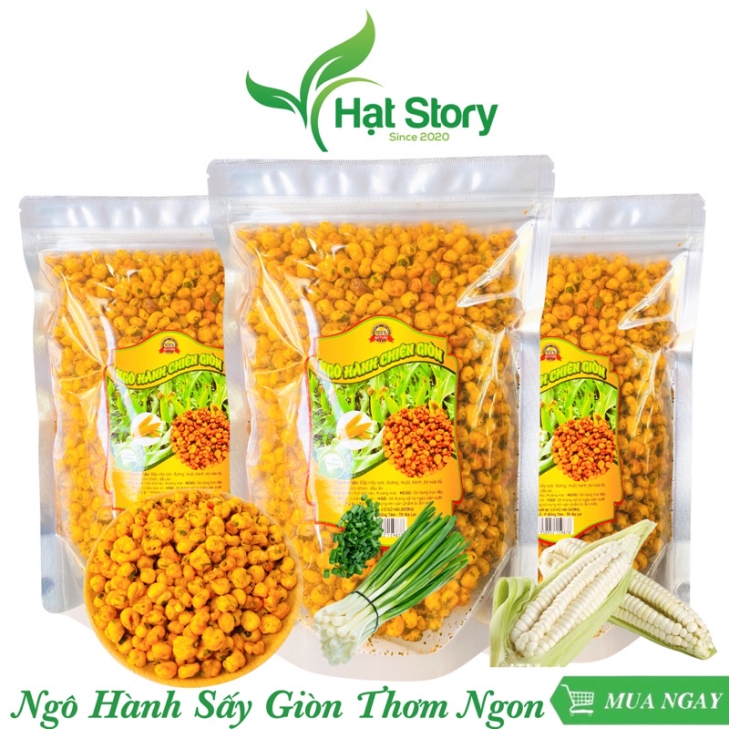 1Kg Ngô Sóc Mắm Hành Thơm, Giòn, Ngon Dễ Ăn