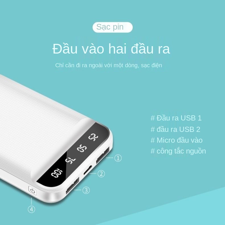 Power bank phiên bản mini dung lượng siêu lớn dễ thương điện thoại vivo di động Apple OPPO phổ thông 6000 mAh