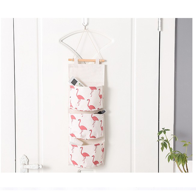 Túi treo tường 3 ngăn phong cách mẫu ngẫu nhiên