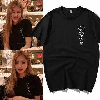 Áo phông nữ giống Rosé Black Pink love ❤
